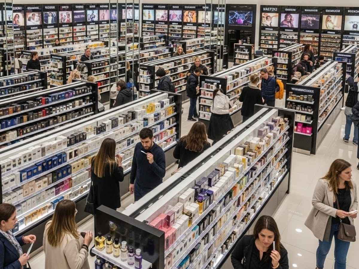 Grande catena profumeria con centinaia di marchi standardizzati